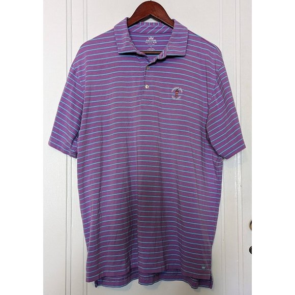 Peter Millar Other - PETER MILLAR Size Large SEASIDE WASH Polo Shirt Purple / Blue Mens Cotton Blend